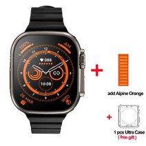2Pcs/3Pcs/4Pcs ZD8 울트라 맥스 스마트 워치 2.08 "망막 스크린 시리즈 8 49mm 티타늄 합금 NFC ECG, 05 add Alpine Orange_02 3 PCS