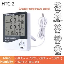 lcd 디지털 온도계 습도계 전자 온도 습도계 weather station clock 실내 야외 실내 온도계, 협력사, htc-2