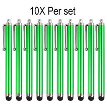 Mosible 10 /몫 스타일러스 펜 드로잉 태블릿 용량 성 스크린 터치 iPad 아이폰 삼성 Xiaomi 휴대 전화, Green 10X