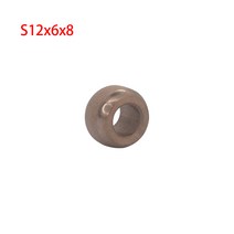 S12x6x8mm 구리 청동 도금 철 구체 모양 볼 부싱 6mm 샤프트 전기 팬 모터 구면 베어링 부시, 한개옵션0, 한개옵션1