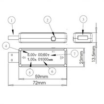 적산계 파워 뱅크 USB LCD 디지털 충전기 테스터 의료용 전력계 감지기 전류 배터리 용량 Teste 표시기 고, 한개옵션0