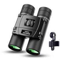 고배율 고성능 천체 콘서트 오페라 경기장 망원경 쌍안경 미니 휴대용 50000m 접이식 디자인 강력한 장거리 bak4-prism fmc 광학 단안 캠핑, 500x25 세트