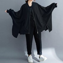 퀸앤조이 미녀77 가오리 언발트임 바람막이 집업