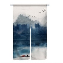 안방커튼 레이스 차르르 아이방전통 잉크 그림 문 커튼 벽걸이 마운틴 행잉, 04 CLX00206_04 80x150CM