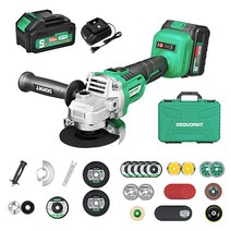 고출력 무선 충전 그라인더 충전식 핸드 미니 소형 앵글 전동 브러시리스 속도조절, 3.0Ah 배터리x1+구성품