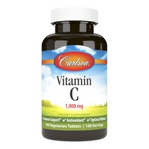 칼슨랩스 비타민 C 1000mg 베지테리안 타블렛, 100개입, 1개