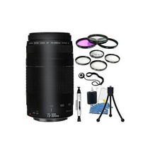 캐논 EF 75-300mm f/4.0-5.6 III Autofocus 렌즈 번들 For T5 T6 T6i T6s 70D 80D