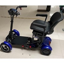 장애인 노인 교통약자 이동수단 전동차 전동 스쿠터 휠체어륜 성인 접이식 이동성 전기 및, 36v45ah 블루