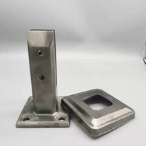 스텐 강화유리난간 유리난간대 계단프레임 기둥레버암 클립, 14.티타늄 블랙[높이 200mm+나사 커버]