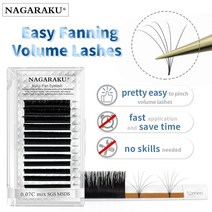 인조속눈썹NAGARAKU 쉬운 패닝 속눈썹 확장 Autofan 패스트 블룸 셀프 개화 사전 보세 볼륨 메이크업 Easyf, 02 0.05mm_11 16mm, 02 D