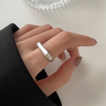 기하학 사각 반지 여 빈티지 심플 소권 개성 오픈 링 구미 크로스 컨트리 식