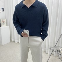 스트릿제이 하찌 카라 오픈 니트