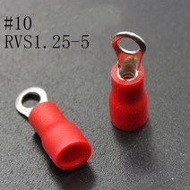 8게이지배선 (50) 와이어 링 터미널 비닐 레드 22-16 게이지 #4 #6 #8 #10 1/4 "5/16" 1/2 &quot, 04 RV1.25-5