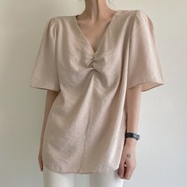 아이우먼 브이넥셔링블라우스 TGK205M306 빅사이즈