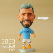 축구선수피규어 차량모형장식 캐리커쳐축구선수 캐리커쳐피규어 생일선물 미니피규어 인형 스타플레이어 기념품, 레이크블루 아궤로 6.5cm
