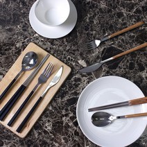내추럴 커트러리 세트 수저세트 양식기, 내추럴우드 숟가락