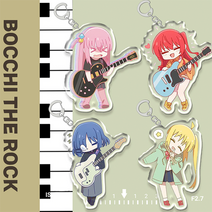 [당일출고] 봇치더락 전신 아크릴 키홀더 키링 굿즈 4종 외톨이 THE ROCK Bocchi the Rock 결속밴드 고토 히토리 니지카 료 이쿠요 봇치, 1개