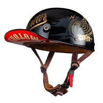 CAICHEN 빈티지 전동킥보드헬멧 통기성 경량 할리 오토바이 헬멧 반모헬멧, MOTOS, L 58-59cm