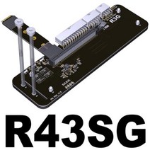 노트북 외장 그래픽카드 usb K43SG 40 PCIe 40x4 라이저 케이블 64Gbs M2 키 M NVMe 외부 그래픽 카드 스탠드 브래킷 gpu용 eGPU, 50cm+R43SG
