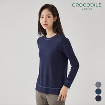 [크로커다일레이디] 캐주얼 라운드 긴팔 티셔츠_CL0FTS904