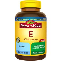 Nature Made 네이처메이드 비타민E 400IU 300소프트젤, 1개, 1세트