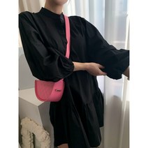 바스락 가을 빅사이즈 퍼프소매 프릴 원피스