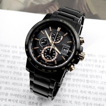 시티즌 에코드라이브 라디오 컨트롤 블랙골드 맨즈 시계 AT8127-85F