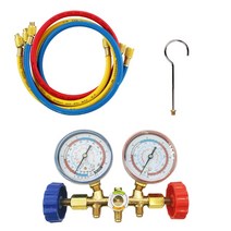 매니폴드 게이지 에어컨 R134A 냉매 매니 폴드 공기 상태 냉동 세트 도구 R12 R22 R404A 용, [01] Set 1