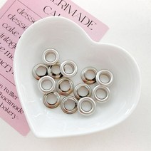 헤세드 국산) 5호 아일렛 (내경6.5mm) 스틸 아일렛 (60쌍), 실버