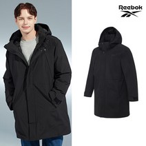 [REEBOK] 리복 6LAYER 후드 남성 롱패딩 블랙