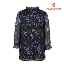 [올포유] [올포유] 여성 플라워 프릴 블라우스 AWBLI6665-915_G