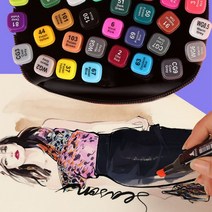 양면 필촉 유성 마카펜 24색 48색 디자인 스케치 그림 만화 마카펜, 마카펜세트(48색)