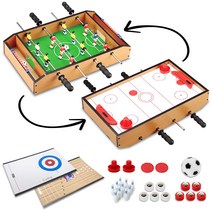 초등학생크리스마스선물 6in1 멀티 축구게임 테이블축구 하키 컬링 볼링 알까기 셔플보드 게임테이블 장난감 완구 보드게임, 6in1 멀티 게임테이블