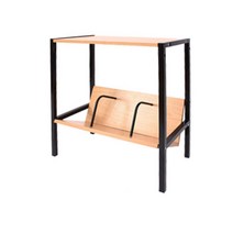 벤치모양 미니책장 보조선반 52x30x58.8cm 철제프레임, 화이트