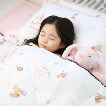 아르떼베딩 키즈 차렵이불 SS 먼지없는 부드러운 모달 100% 국산 유아 침구_꿈동산, 핑크