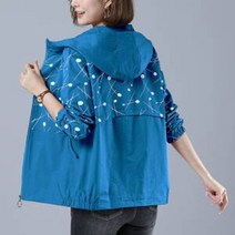 빅사이즈원피스 77 88 99 4XL-5XL 플러스 사이즈 6 인쇄 윈드 브레이커 여성 39 패션 봄 가을 느슨한 포켓 후드 자켓 캐주얼 여성 지퍼 아웃웨어