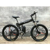 트렉전기자전거 전기MTB Mtb전기자전거 26 인치 Mercedes-Benz 리튬 배터리 전기 자전거 남성용 및 여성용 리튬 배터리 가변 속도 오프로드 여행 산악 배터리 자동차, 27단, 알루미늄 합금전기 범위 24km-검정, 26인치
