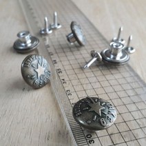 TAKE9 형압 17mm 흔들이단추 엔틱골드 5set