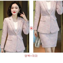 시크하고 여성스러운 정장 투피스 패션 커리어세트 스커트녀 통근 nvxifu