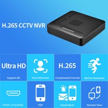USB녹음기 초소형녹음기AZISHN-H.265 CCTV NVR 32CH 16CH 9CH 4K 8MP 얼굴 감지 보안 비디오 레코더 모션, 01 1t_01 9ch_02 영국 플러그