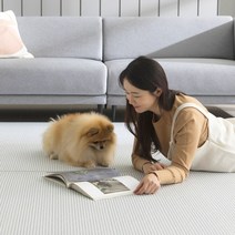 휴팡 멀티 PVC롤매트 셀프시공 강아지매트 미끄럼방지 슬개골보호 애견매트 70cm * 7m, 양탄자 그레이