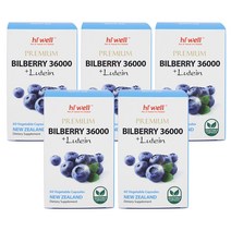 하이웰 프리미엄 빌베리 36000 + 루테인 12mg 60베지캡슐 5세트