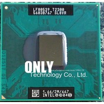 파워딜 인텔 CPU 노트북 코어 2 Duo T2300 캐시/1.66GHz/667/듀얼 소켓 479 프로세서 GM45, 한개옵션0