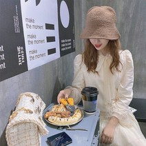 손뜨개모자 버킷햇 여성 봄 가을 펀칭 DIY 핸드메이드 라탄 큰 머리 둘레 니트 털실 벙거지 2781272520