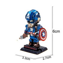 금속 모델 DIY 조립 3D 퍼즐 어벤져스 히어로즈 스파이더맨 아이언맨 캡틴 아메리칸 토르 해머 쉴드 헬멧 장식 슈퍼맨 피규어 장난감, [18] Captain America Q