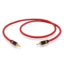 FIIO aux 케이블 잭 3.5mm 오디오 케이블 3.5mm 잭 스피커 케이블 오디오 확장 케이블 잭 아이폰 헤드폰 스피커 자동차 스피커, 빨간색, 5m