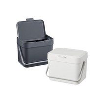 걸이형 쓰레기통 탈부착형 플립 뚜껑 냄새방지, 아이보리