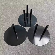 종이꽃 받침대 자이언트 플라워 조화 스탠드 다이, 흰색 원형 베이스 - 구멍 2개