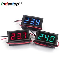 AC 70-500V 0.56 quotLED 디지털 전압계 볼트 악기 도구 2 와이어 레드 그린 블루 디스플레이 110V 220V DIY 인치, 01 Red