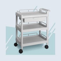 학교 실험실 연구실 3단 서랍형 이동카트 네일샵 운반차 운반카 병원카, CART-201J